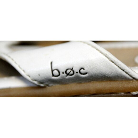 BOC Born Concept White Flip Flop Thong Sandal Women's 8M Floral Palm Tree Beach - Picture 4 of 12